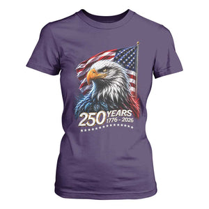 250 Years USA 250th Anniversary T Shirt For Women Patriotic Eagle 4th of July TS11 Purple Print Your Wear