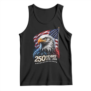 250 Years USA 250th Anniversary Tank Top Patriotic Eagle 4th of July TS11 Black Print Your Wear