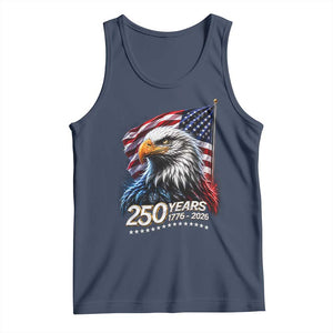 250 Years USA 250th Anniversary Tank Top Patriotic Eagle 4th of July TS11 Navy Print Your Wear