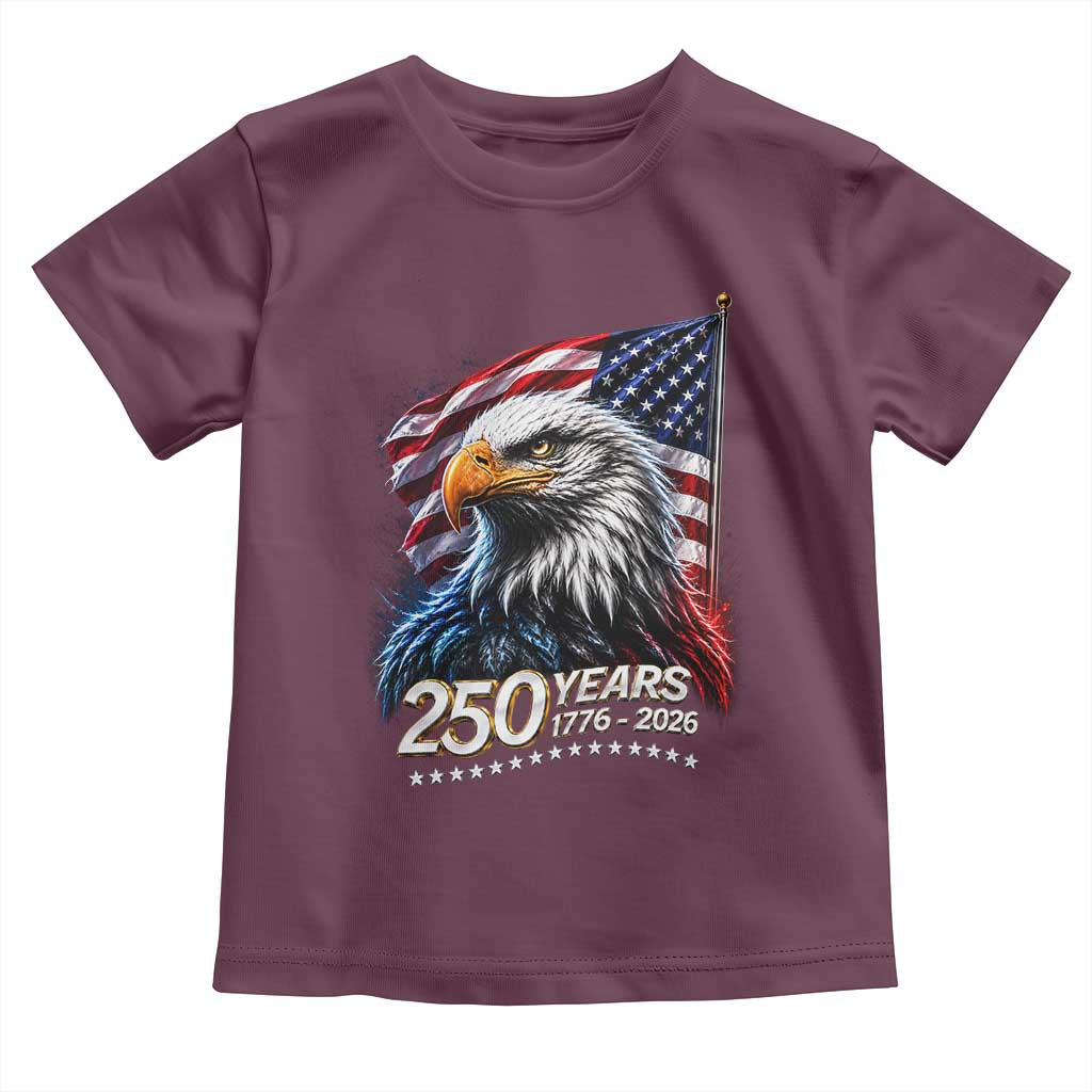 250 Years USA 250th Anniversary Toddler T Shirt Patriotic Eagle 4th of July