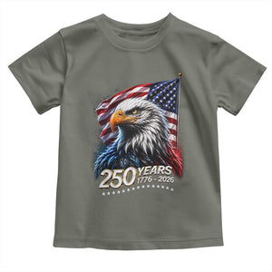 250 Years USA 250th Anniversary Toddler T Shirt Patriotic Eagle 4th of July