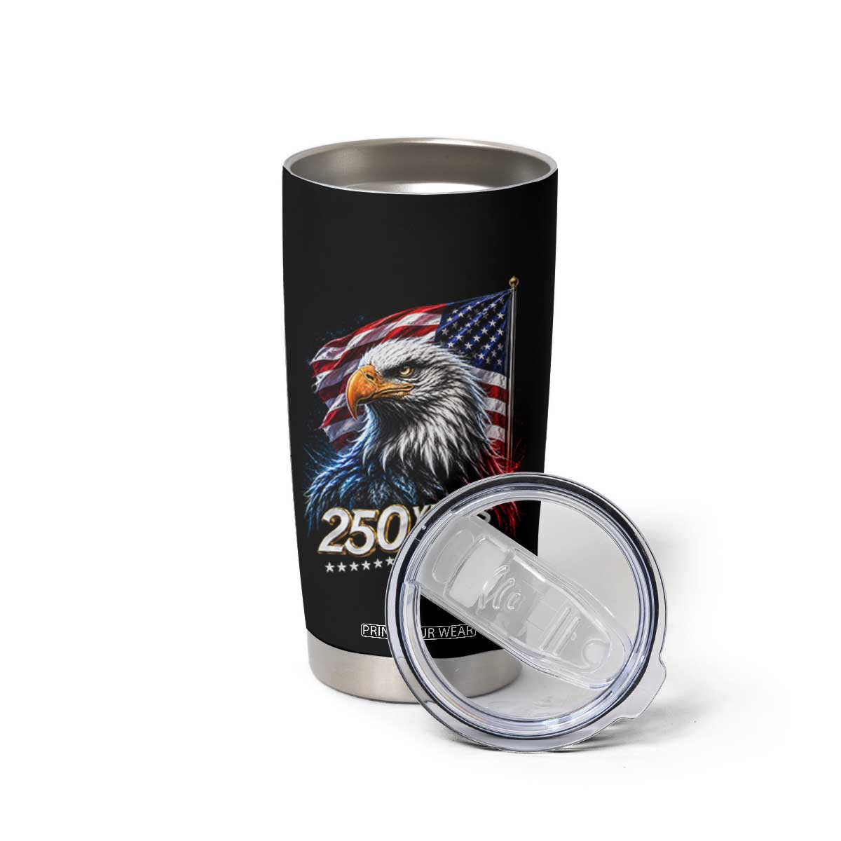 250 Years USA 250th Anniversary Tumbler Cup Patriotic Eagle 4th of July