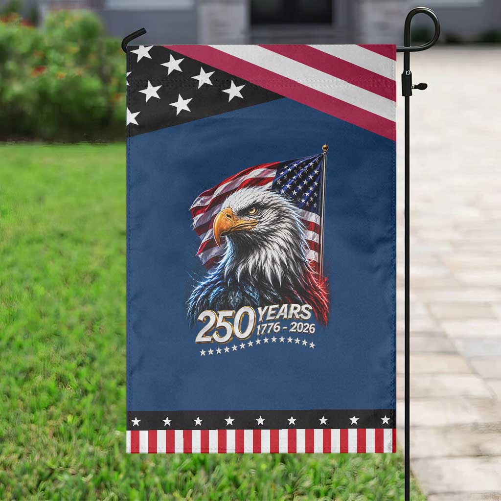 250 Years USA 250th Anniversary Patriotic Garden Flag Patriotic Eagle 4th of July TS11 Classic Blue Black Print Your Wear