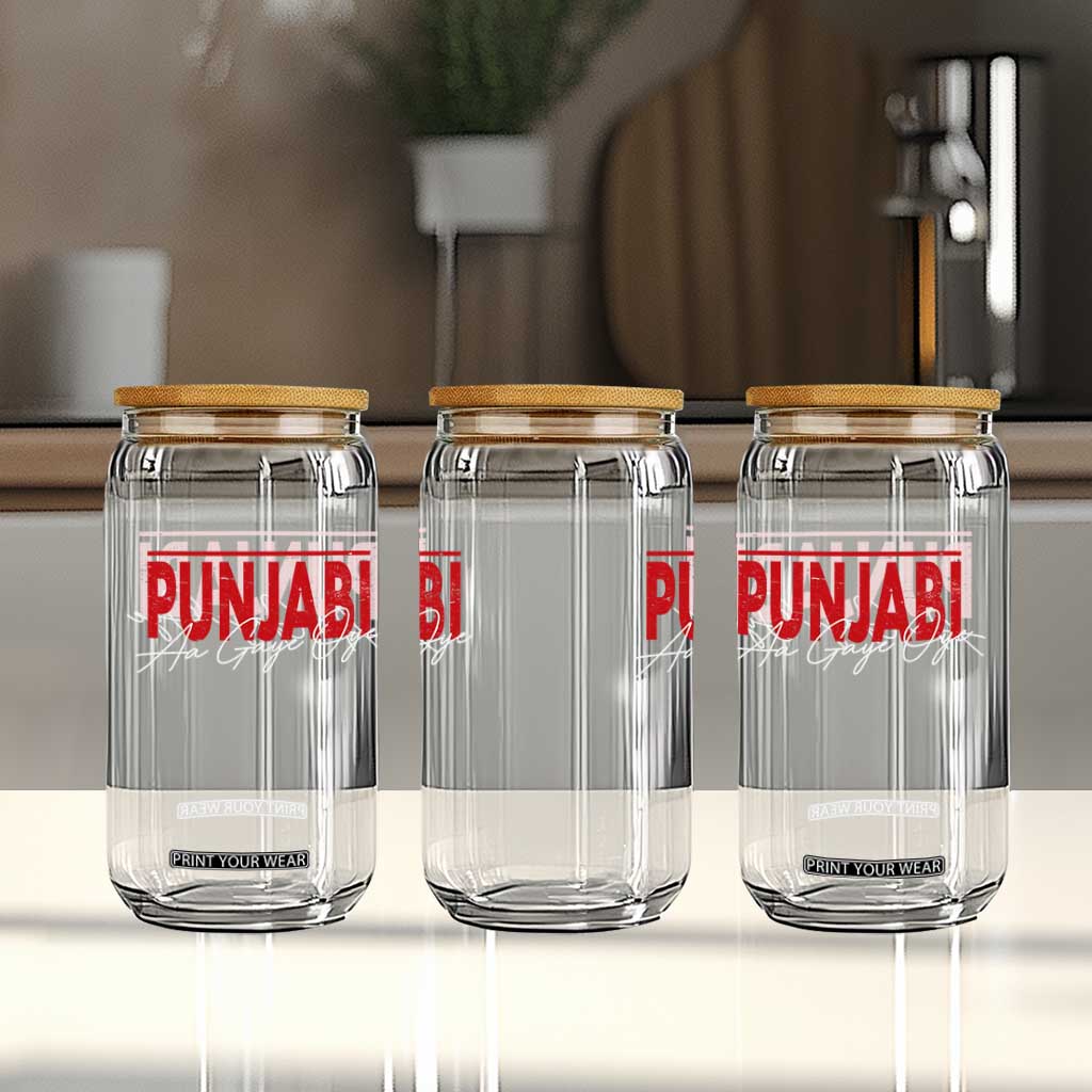 Punjabi Aa Gaye Oye Glass Can Funny Indian TS11 Print Your Wear