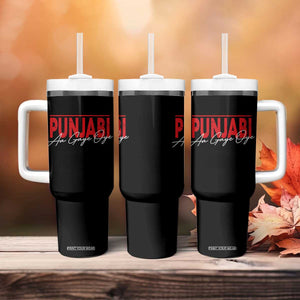 Punjabi Aa Gaye Oye Tumbler With Handle Funny Indian TS11 Print Your Wear
