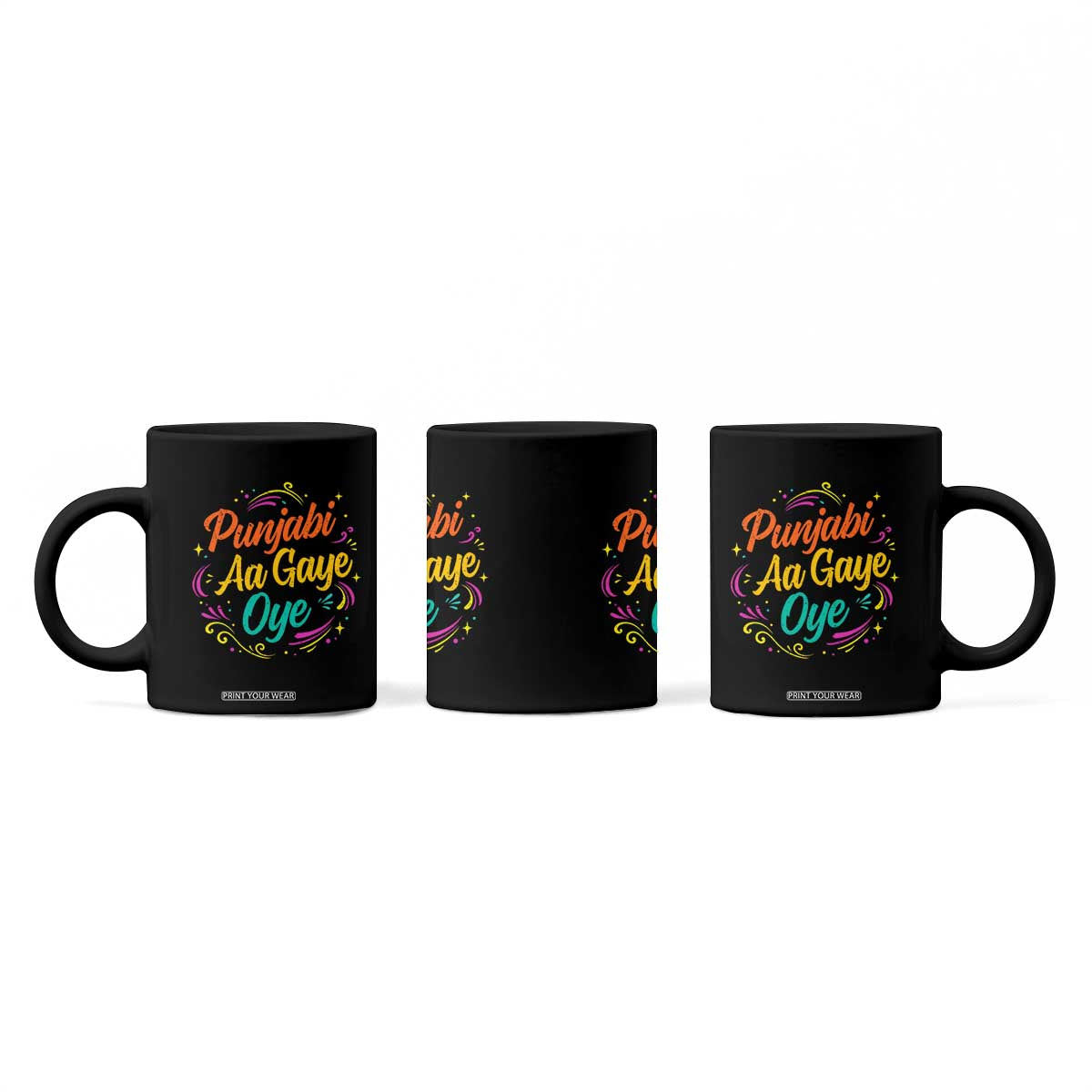 Punjabi Aa Gaye Oye Coffee Mug Funny Indian Holi Gifts TS11 Print Your Wear