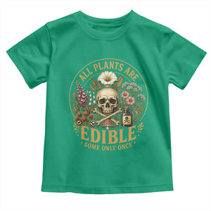 All Plants Are Edible Some Only Once Toddler T Shirt Funny Botany Gardeners TS11 Irish Green Print Your Wear