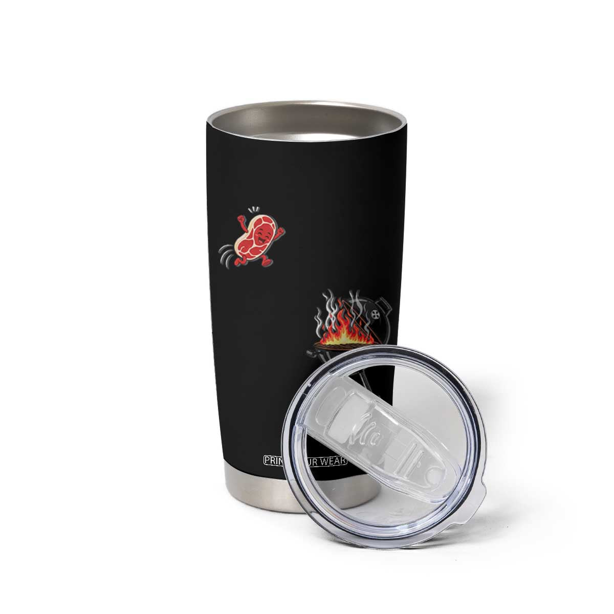 Funny BBQ Steak Meme Cute Meat Jumping Into Grill Tumbler Cup TS11 Print Your Wear