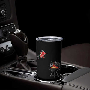 Funny BBQ Steak Meme Cute Meat Jumping Into Grill Tumbler Cup TS11 Print Your Wear