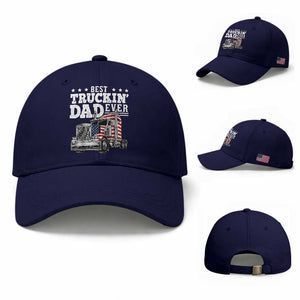 Best Truckin Dad Ever Baseball Cap Funny Rig Trucker Fathers Day