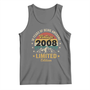 18th Birthday Tank Top Vintage 2008 Limited Edition Retro 18 Years Of Being Awesome Mountain