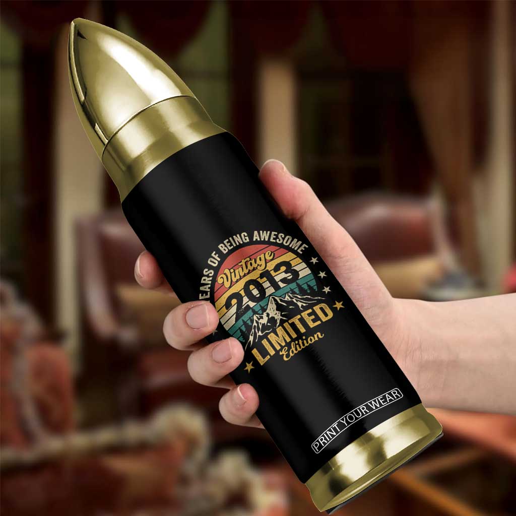 13th Birthday Bullet Tumbler Vintage 2013 Limited Edition Retro 13 Years Of Being Awesome Mountain