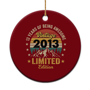 13th Birthday Ceramic Ornament Vintage 2013 Limited Edition Retro 13 Years Of Being Awesome Mountain