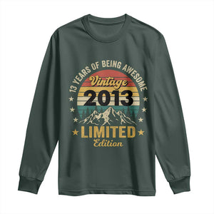13th Birthday Long Sleeve Shirt Vintage 2013 Limited Edition Retro 13 Years Of Being Awesome Mountain