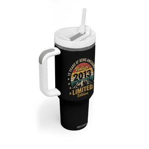 13th Birthday Tumbler With Handle Vintage 2013 Limited Edition Retro 13 Years Of Being Awesome Mountain