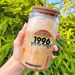 30th Birthday Glass Can Vintage 1996 Limited Edition Retro 30 Years Of Being Awesome Mountain