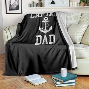 Captain Dad Throw Blanket Boat Pontoon Father Fishing Sailor TS11 Print Your Wear