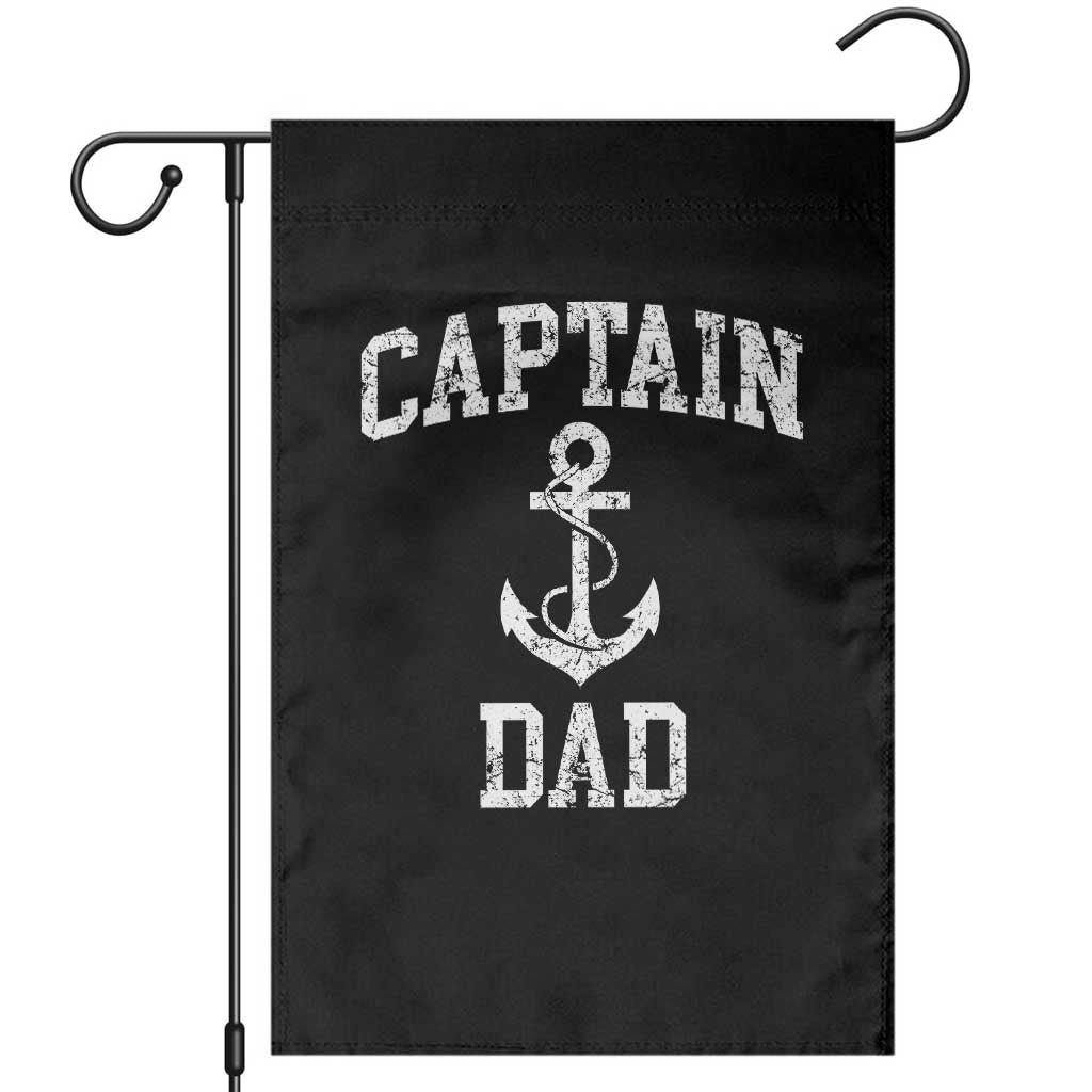 Captain Dad Garden Flag Boat Pontoon Father Fishing Sailor TS11 Black Print Your Wear