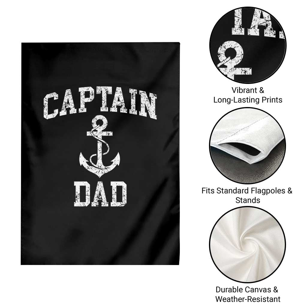 Captain Dad Garden Flag Boat Pontoon Father Fishing Sailor TS11 Print Your Wear
