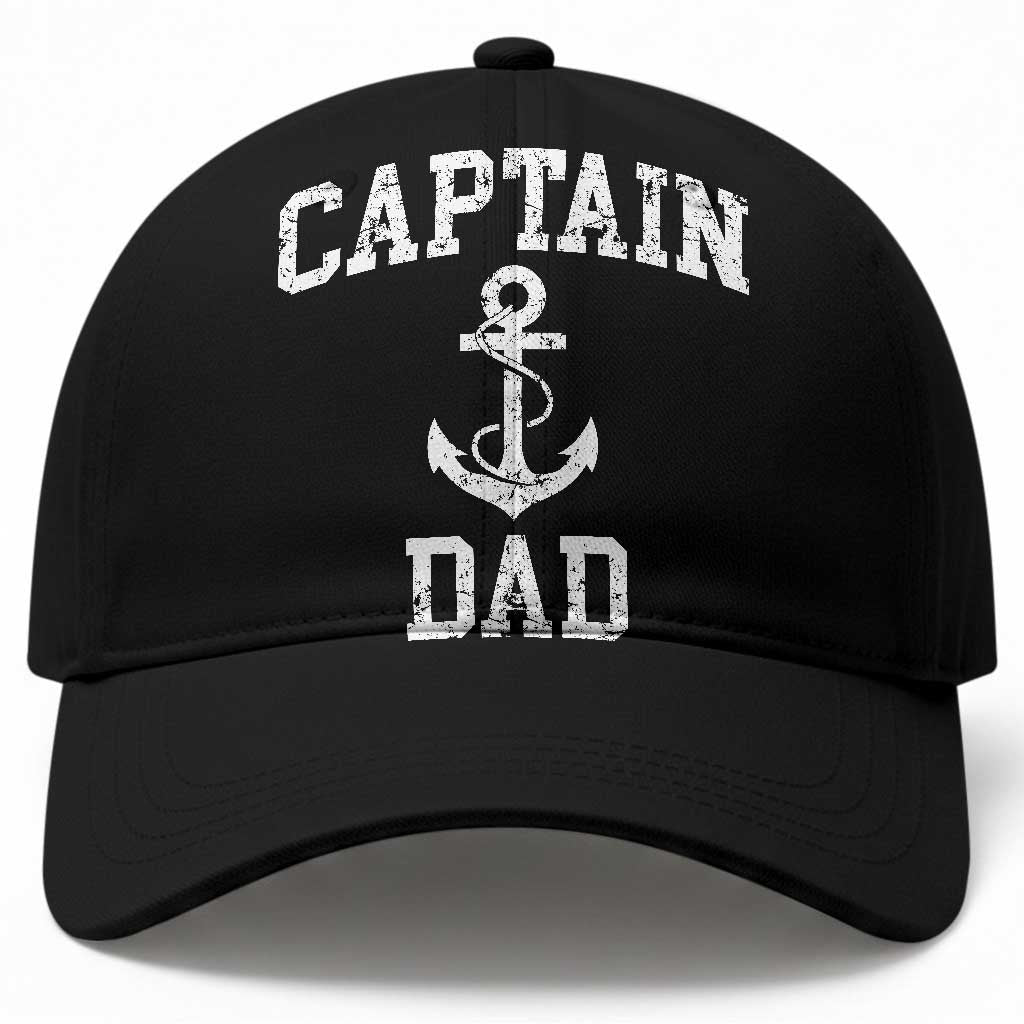 Captain Dad Baseball Cap Boat Pontoon Father Fishing Sailor