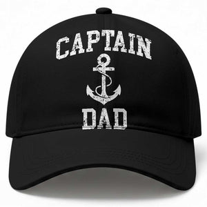 Captain Dad Baseball Cap Boat Pontoon Father Fishing Sailor