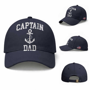 Captain Dad Baseball Cap Boat Pontoon Father Fishing Sailor