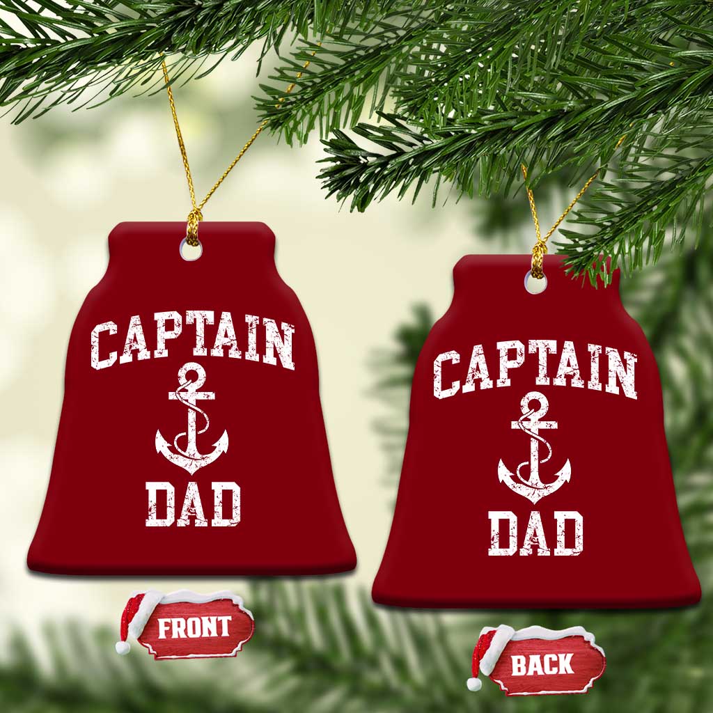 Captain Dad Ceramic Ornament Boat Pontoon Father Fishing Sailor TS11 Print Your Wear