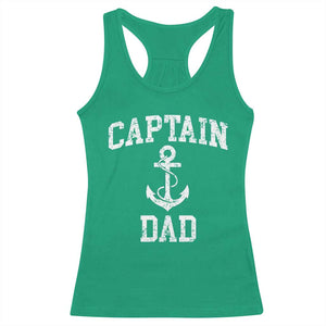 Captain Dad Racerback Tank Top Boat Pontoon Father Fishing Sailor TS11 Irish Green Print Your Wear