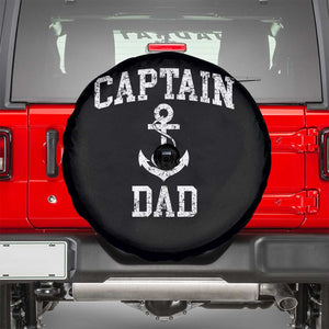 Captain Dad Spare Tire Cover Boat Pontoon Father Fishing Sailor TS11 Black Print Your Wear