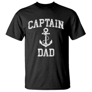 Captain Dad T Shirt Boat Pontoon Father Fishing Sailor TS11 Black Print Your Wear