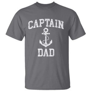 Captain Dad T Shirt Boat Pontoon Father Fishing Sailor TS11 Charcoal Print Your Wear