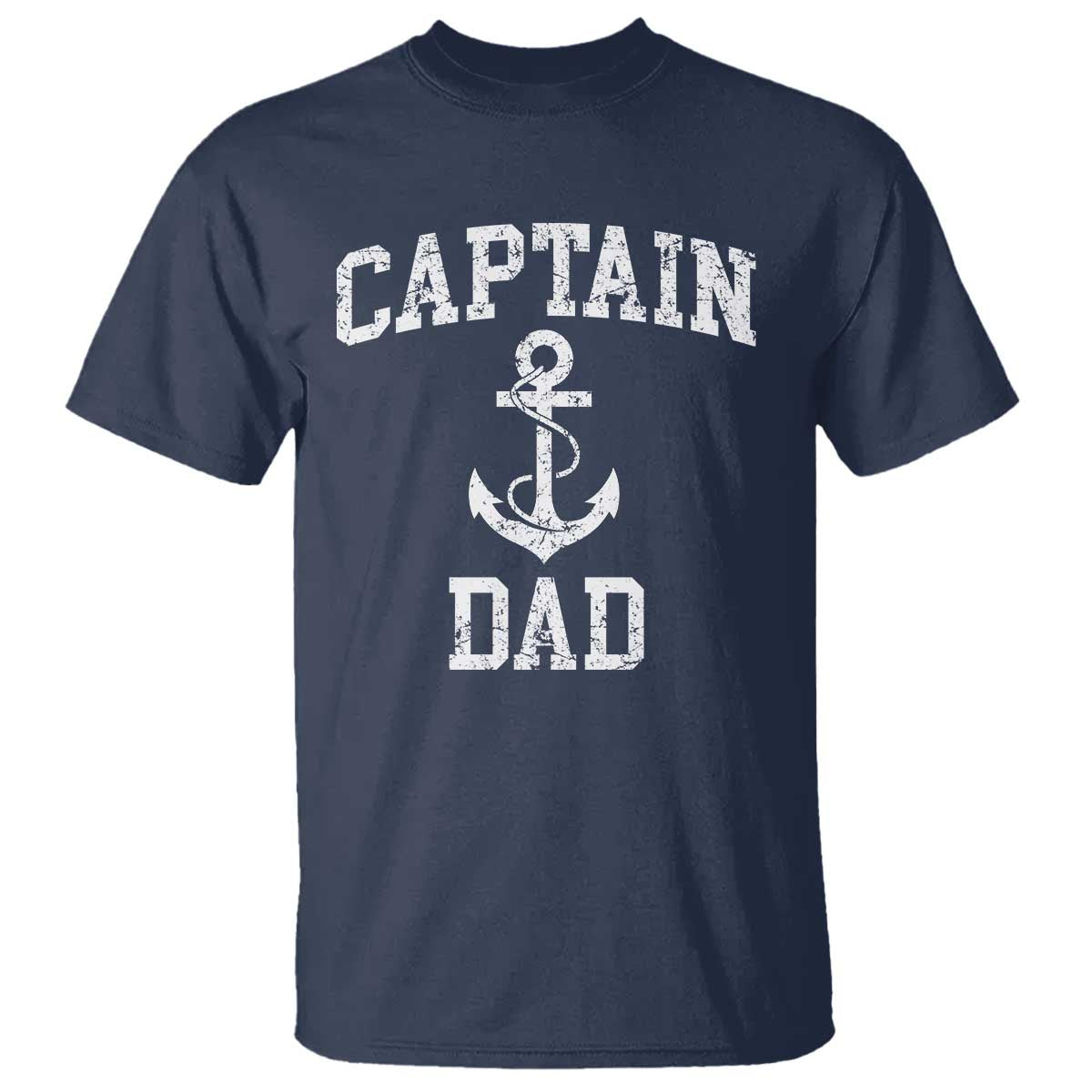Captain Dad T Shirt Boat Pontoon Father Fishing Sailor TS11 Navy Print Your Wear