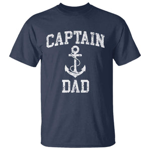 Captain Dad T Shirt Boat Pontoon Father Fishing Sailor TS11 Navy Print Your Wear