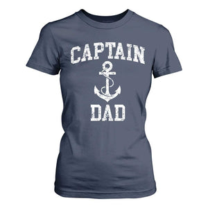 Captain Dad T Shirt For Women Boat Pontoon Father Fishing Sailor TS11 Navy Print Your Wear