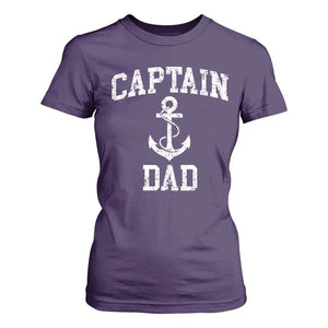Captain Dad T Shirt For Women Boat Pontoon Father Fishing Sailor TS11 Purple Print Your Wear