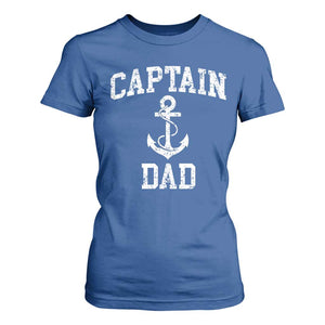 Captain Dad T Shirt For Women Boat Pontoon Father Fishing Sailor TS11 Royal Blue Print Your Wear