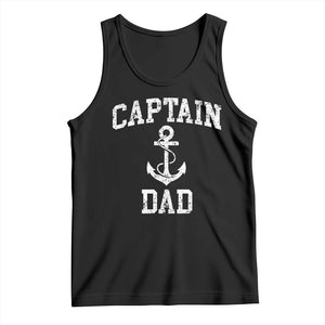 Captain Dad Tank Top Boat Pontoon Father Fishing Sailor TS11 Black Print Your Wear