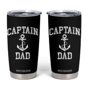 Captain Dad Tumbler Cup Boat Pontoon Father Fishing Sailor TS11 Black Print Your Wear