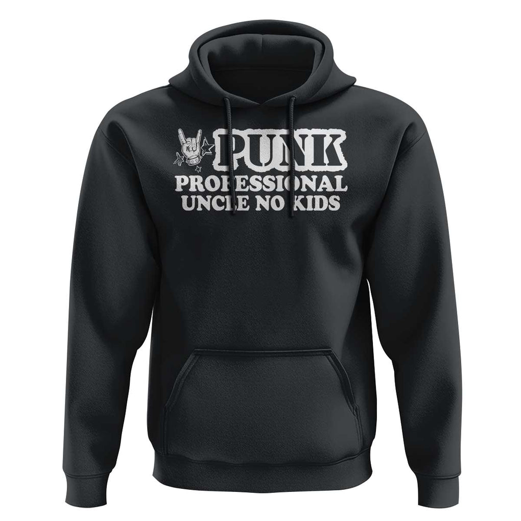 Funny Uncle Hoodie Professional Uncle No Kids Rock Hand Sign TS11 Black Print Your Wear