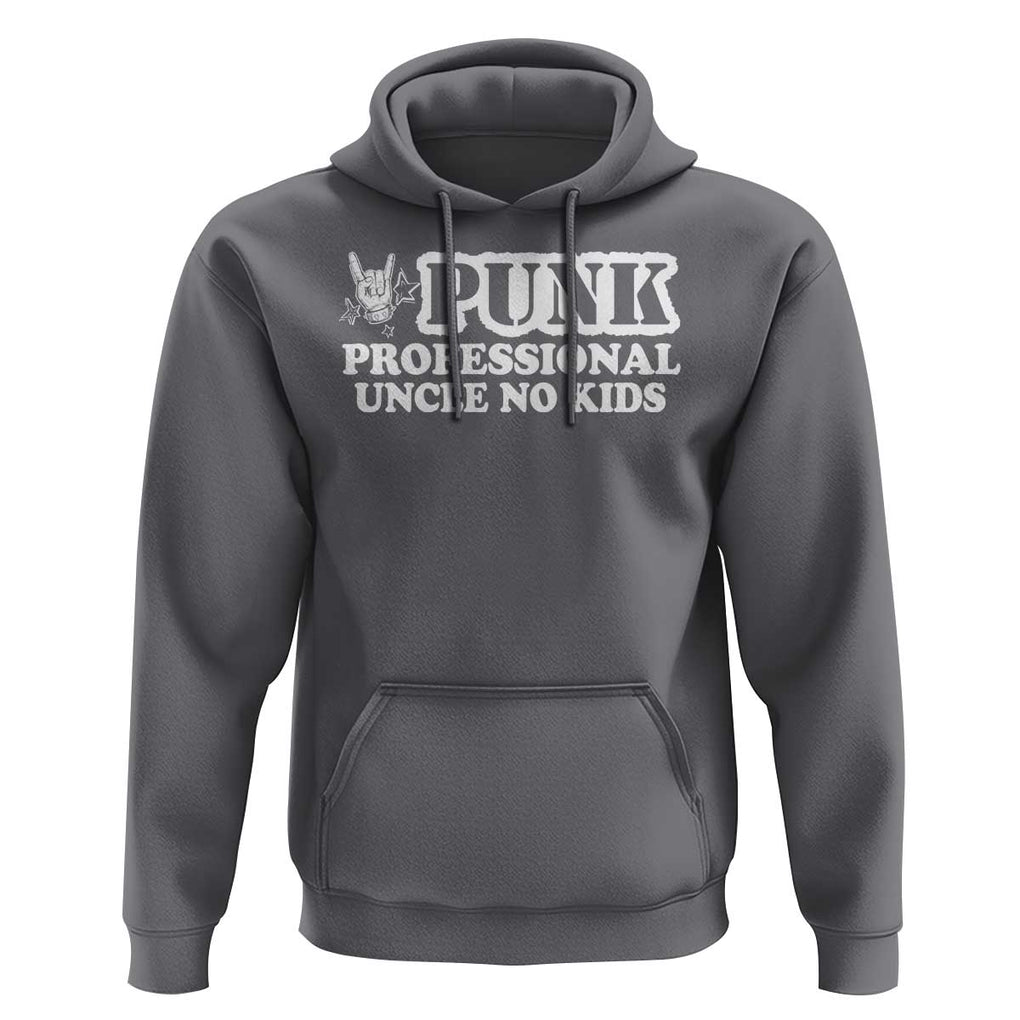Funny Uncle Hoodie Professional Uncle No Kids Rock Hand Sign TS11 Charcoal Print Your Wear
