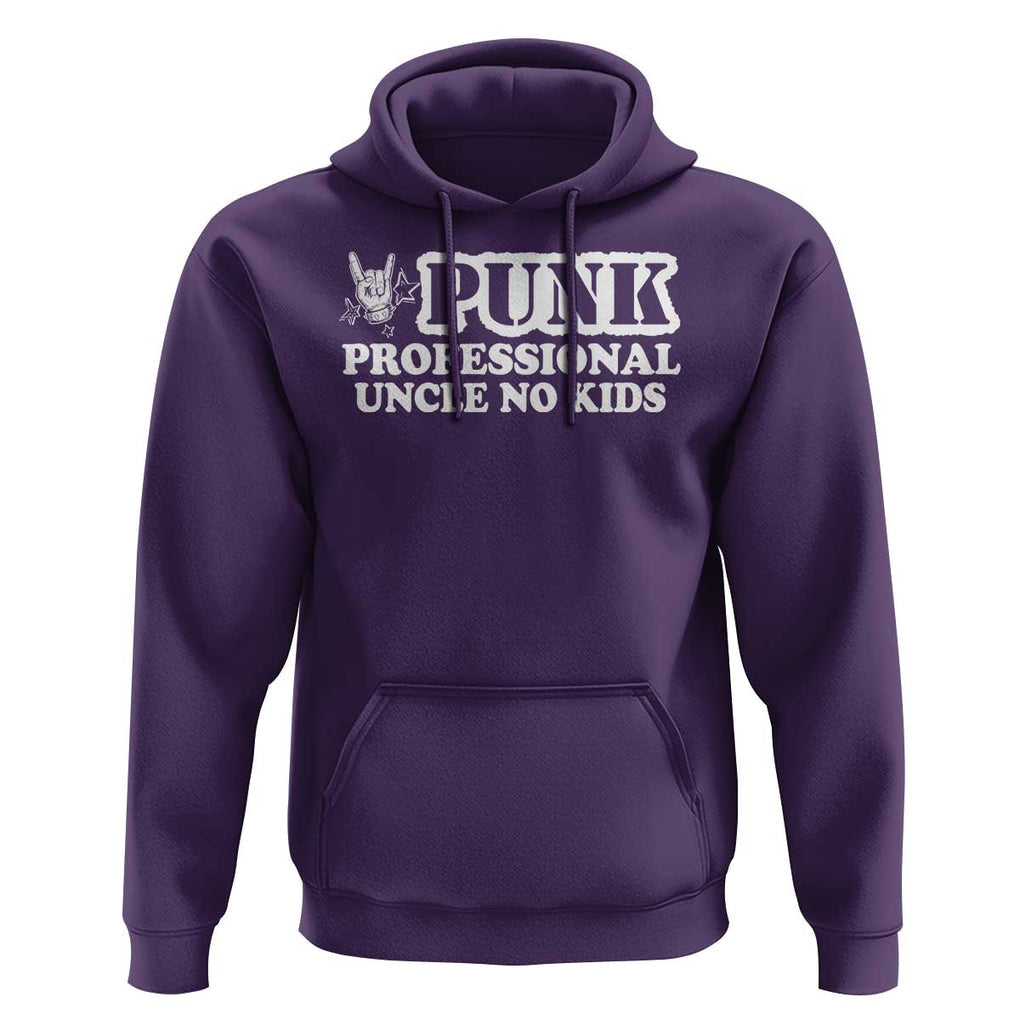 Funny Uncle Hoodie Professional Uncle No Kids Rock Hand Sign TS11 Purple Print Your Wear