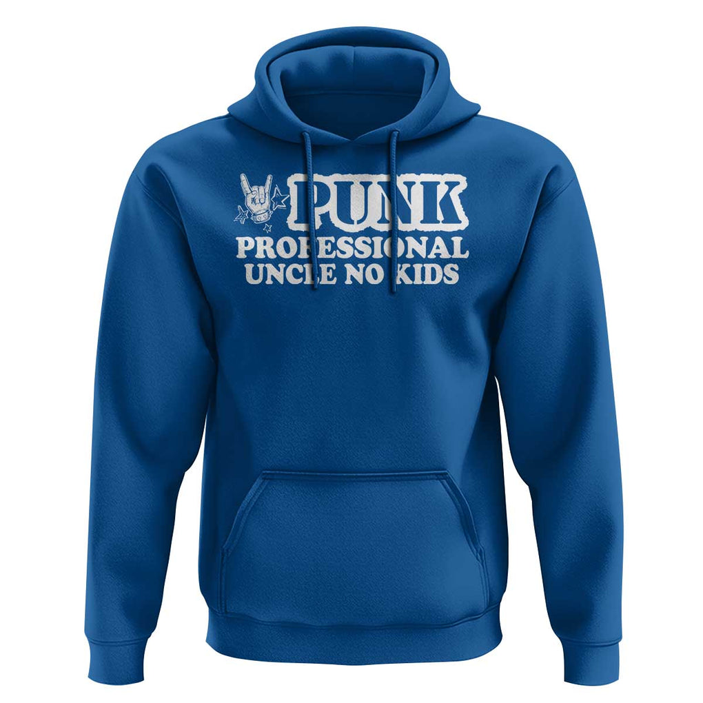 Funny Uncle Hoodie Professional Uncle No Kids Rock Hand Sign TS11 Royal Blue Print Your Wear