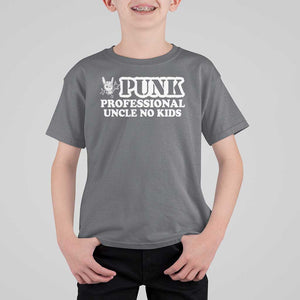 Funny Uncle T Shirt For Kid Professional Uncle No Kids Rock Hand Sign TS11 Charcoal Print Your Wear