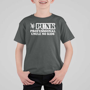 Funny Uncle T Shirt For Kid Professional Uncle No Kids Rock Hand Sign TS11 Dark Heather Print Your Wear