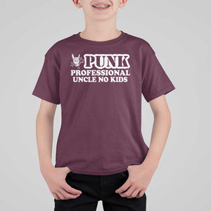 Funny Uncle T Shirt For Kid Professional Uncle No Kids Rock Hand Sign TS11 Maroon Print Your Wear