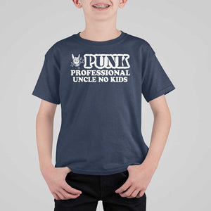 Funny Uncle T Shirt For Kid Professional Uncle No Kids Rock Hand Sign TS11 Navy Print Your Wear