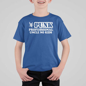 Funny Uncle T Shirt For Kid Professional Uncle No Kids Rock Hand Sign TS11 Royal Blue Print Your Wear