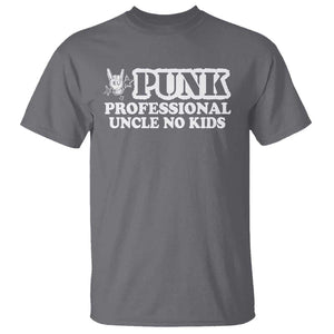 Funny Uncle T Shirt Professional Uncle No Kids Rock Hand Sign TS11 Charcoal Print Your Wear
