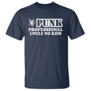 Funny Uncle T Shirt Professional Uncle No Kids Rock Hand Sign TS11 Navy Print Your Wear
