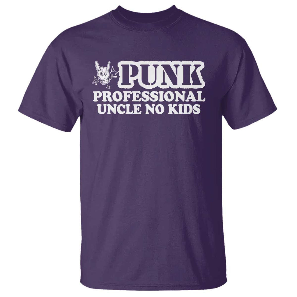 Funny Uncle T Shirt Professional Uncle No Kids Rock Hand Sign TS11 Purple Print Your Wear